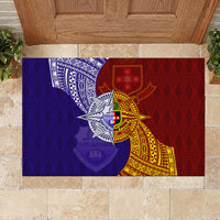 Kolisi Tonga Atele and Tupou College Toloa Rubber Doormat Ngatu and Polynesian Spiral Pattern LT03 - Polynesian Pride