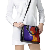 Kolisi Tonga Atele and Tupou College Toloa Shoulder Handbag Ngatu and Polynesian Spiral Pattern LT03 - Polynesian Pride