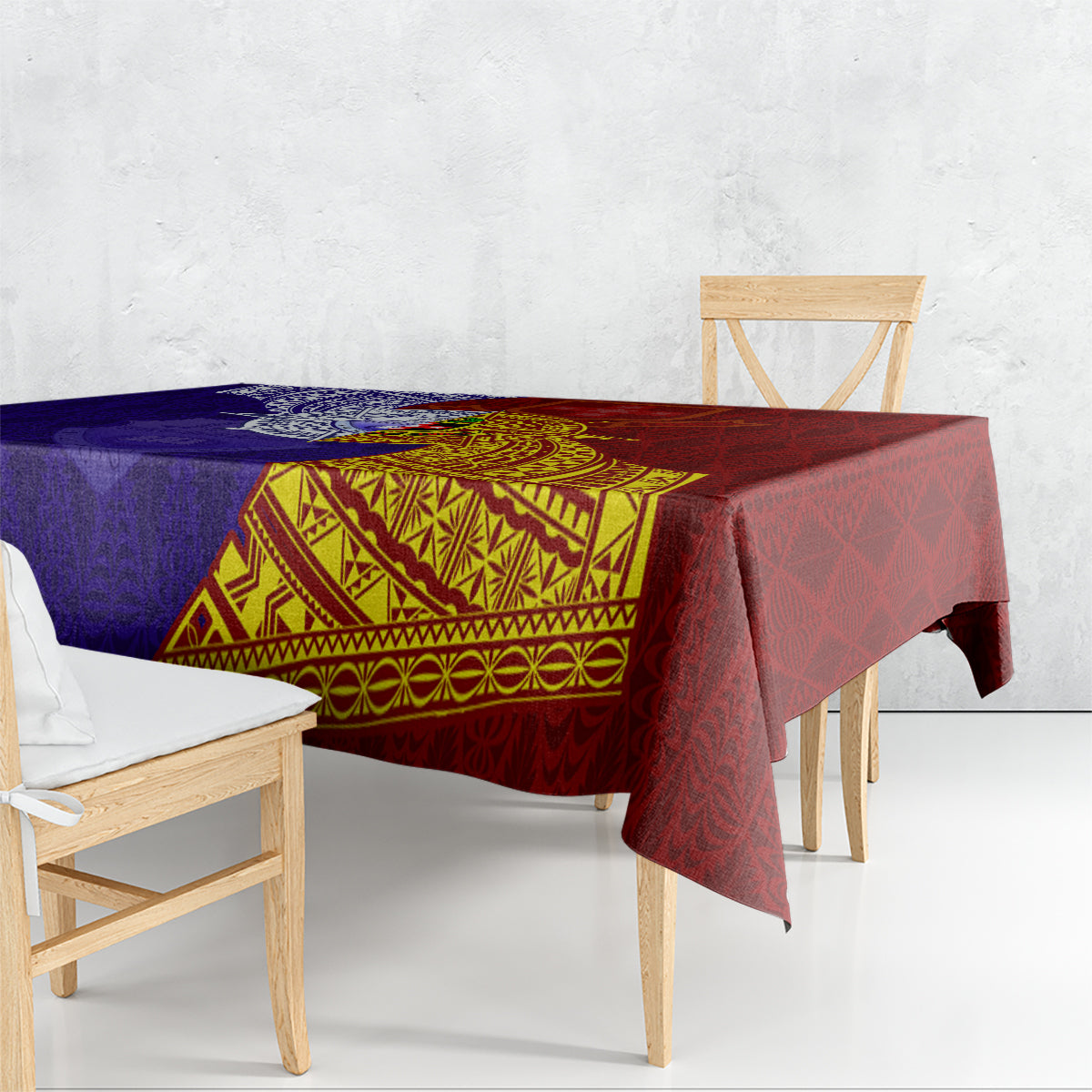 Kolisi Tonga Atele and Tupou College Toloa Tablecloth Ngatu and Polynesian Spiral Pattern LT03 - Polynesian Pride