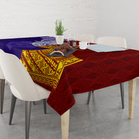 Kolisi Tonga Atele and Tupou College Toloa Tablecloth Ngatu and Polynesian Spiral Pattern LT03 - Polynesian Pride