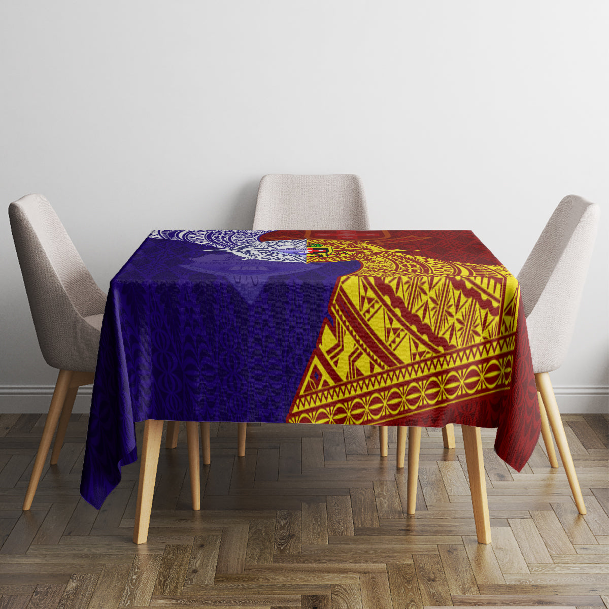 Kolisi Tonga Atele and Tupou College Toloa Tablecloth Ngatu and Polynesian Spiral Pattern LT03 - Polynesian Pride
