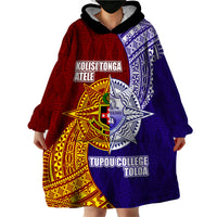 Kolisi Tonga Atele and Tupou College Toloa Wearable Blanket Hoodie Ngatu and Polynesian Spiral Pattern LT03 - Polynesian Pride