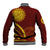 Tonga High School Baseball Jacket Ngatu and Polynesian Pattern