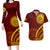 Tonga High School Couples Matching Long Sleeve Bodycon Dress and Hawaiian Shirt Ngatu and Polynesian Pattern