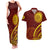 Tonga High School Couples Matching Tank Maxi Dress and Hawaiian Shirt Ngatu and Polynesian Pattern