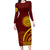 Tonga High School Family Matching Long Sleeve Bodycon Dress and Hawaiian Shirt Ngatu and Polynesian Pattern