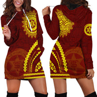 Tonga High School Hoodie Dress Ngatu and Polynesian Pattern LT03 - Polynesian Pride