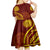 Tonga High School Kid Short Sleeve Dress Ngatu and Polynesian Pattern