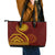 Tonga High School Leather Tote Bag Ngatu and Polynesian Pattern