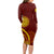 Tonga High School Long Sleeve Bodycon Dress Ngatu and Polynesian Pattern