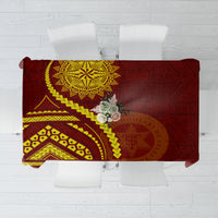 Tonga High School Tablecloth Ngatu and Polynesian Pattern LT03 Red - Polynesian Pride