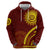 Tonga High School Zip Hoodie Ngatu and Polynesian Pattern