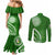 Liahona High School Couples Matching Mermaid Dress and Long Sleeve Button Shirt Ngatu and Polynesian Pattern