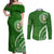 Liahona High School Couples Matching Off Shoulder Maxi Dress and Long Sleeve Button Shirt Ngatu and Polynesian Pattern