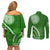 Liahona High School Couples Matching Off Shoulder Short Dress and Long Sleeve Button Shirt Ngatu and Polynesian Pattern