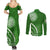 Liahona High School Couples Matching Summer Maxi Dress and Long Sleeve Button Shirt Ngatu and Polynesian Pattern