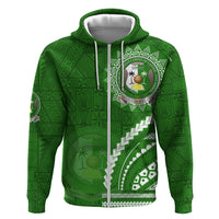 Liahona High School Hoodie Ngatu and Polynesian Pattern LT03 Zip Hoodie Green - Polynesian Pride