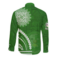 Liahona High School Long Sleeve Button Shirt Ngatu and Polynesian Pattern LT03 - Polynesian Pride