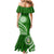 Liahona High School Mermaid Dress Ngatu and Polynesian Pattern