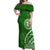 Liahona High School Off Shoulder Maxi Dress Ngatu and Polynesian Pattern