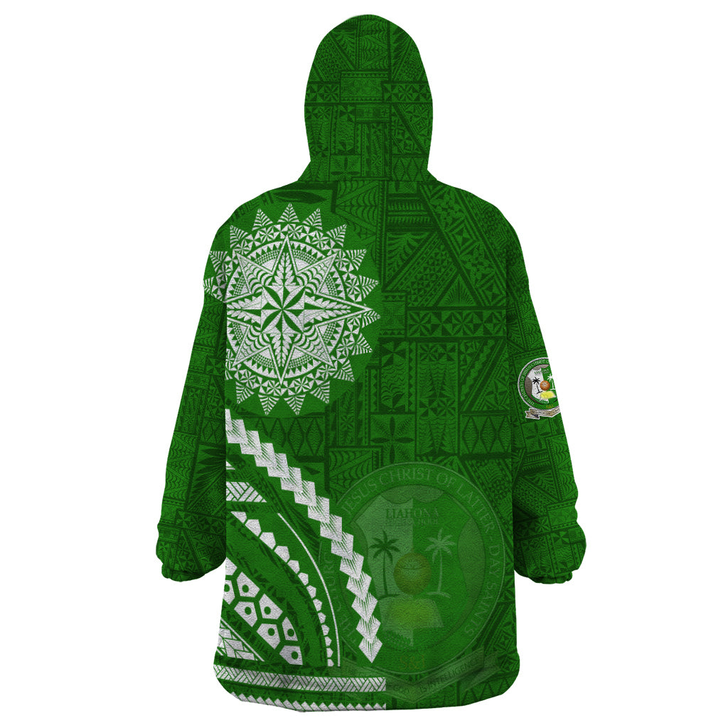 Liahona High School Wearable Blanket Hoodie Ngatu and Polynesian Pattern LT03 - Polynesian Pride