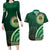 Saineha High School Couples Matching Long Sleeve Bodycon Dress and Hawaiian Shirt Ngatu and Polynesian Pattern