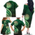 Saineha High School Family Matching Off The Shoulder Long Sleeve Dress and Hawaiian Shirt Ngatu and Polynesian Pattern