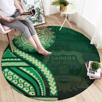 Saineha High School Round Carpet Ngatu and Polynesian Pattern LT03 - Polynesian Pride