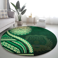 Saineha High School Round Carpet Ngatu and Polynesian Pattern LT03 - Polynesian Pride