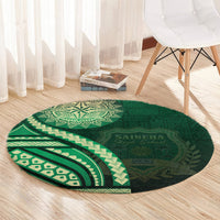 Saineha High School Round Carpet Ngatu and Polynesian Pattern LT03 - Polynesian Pride
