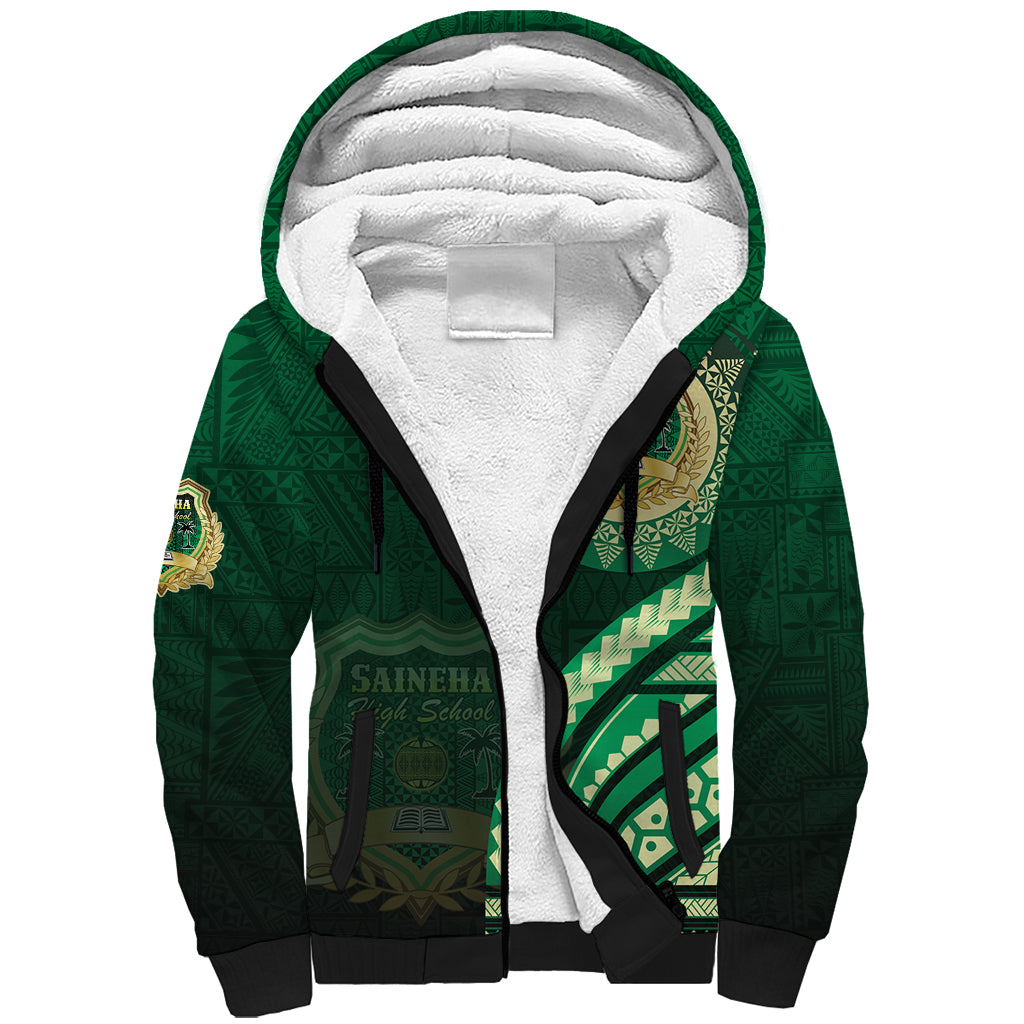 Saineha High School Sherpa Hoodie Ngatu and Polynesian Pattern