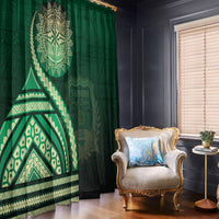Saineha High School Window Curtain Ngatu and Polynesian Pattern LT03 - Polynesian Pride
