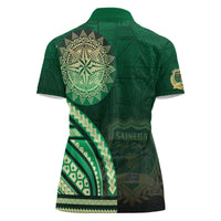 Saineha High School Women Polo Shirt Ngatu and Polynesian Pattern LT03 - Polynesian Pride