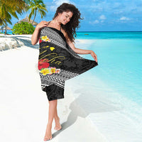 Aloha Hawaii Hibiscus and Plumeria Flowers Sarong Kanaka Maoli Tattoo Polynesian Pattern LT03 - Polynesian Pride