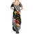 Aloha Hawaii Hibiscus and Plumeria Flowers Summer Maxi Dress Kanaka Maoli Tattoo Polynesian Pattern