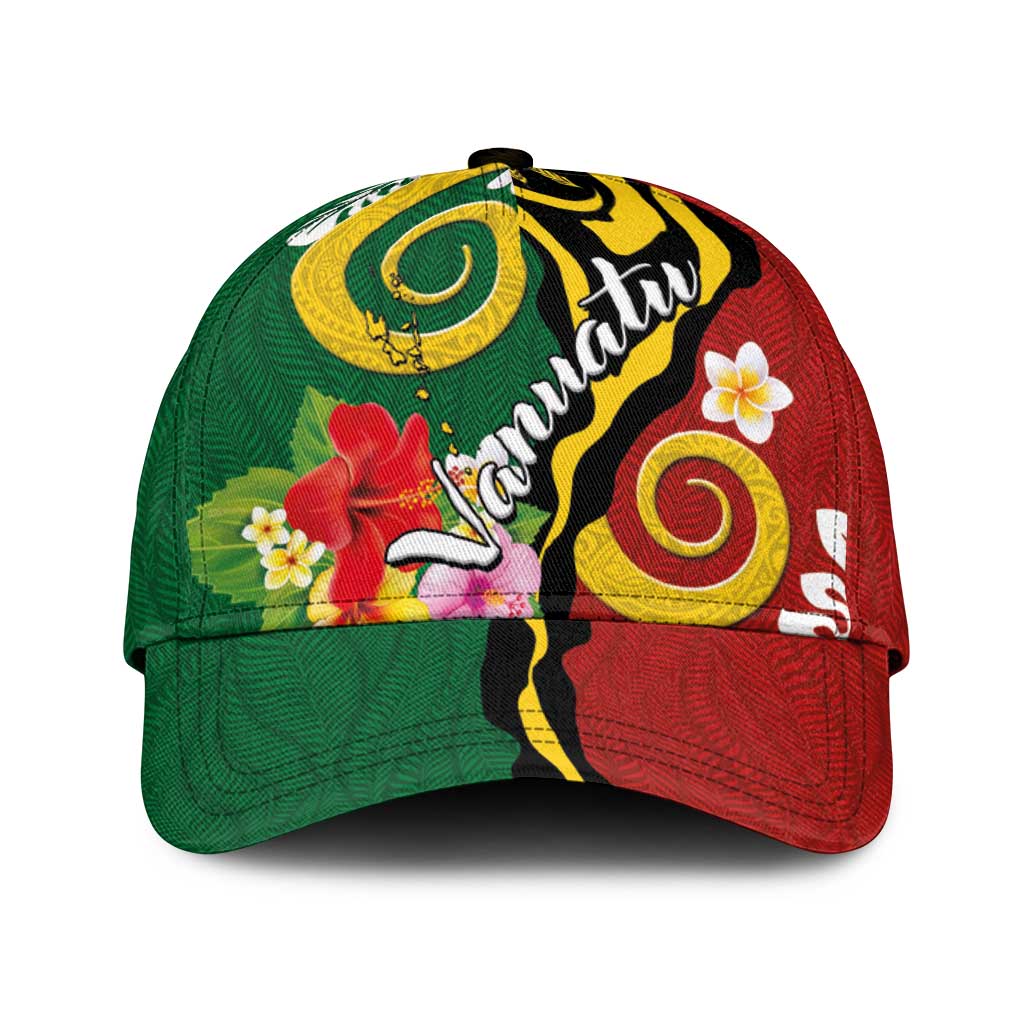 Melanesian Vanuatu Tribal Boar Tusk Classic Cap Tropical Plants and Namele Motifs LT03 Universal Fit Green - Polynesian Pride