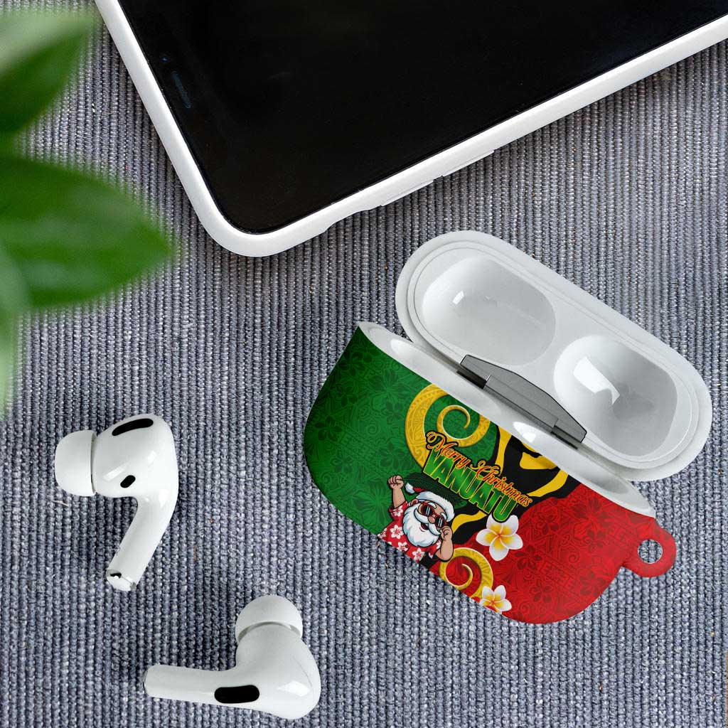 Vanuatu Christmas AirPods Case Funny Santa with Namele and Boar Tusk Tribal LT03 - Polynesian Pride