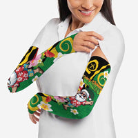 Vanuatu Christmas Arm Sleeves Funny Santa with Namele and Boar Tusk Tribal LT03 - Polynesian Pride