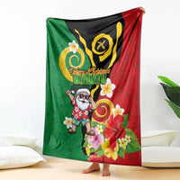 Vanuatu Christmas Blanket Funny Santa with Namele and Boar Tusk Tribal LT03 - Polynesian Pride