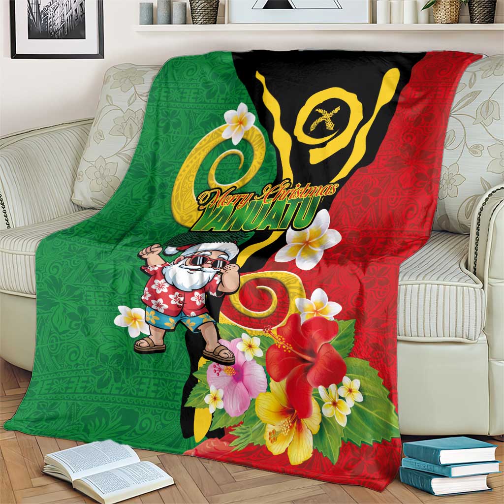 Vanuatu Christmas Blanket Funny Santa with Namele and Boar Tusk Tribal LT03 - Polynesian Pride