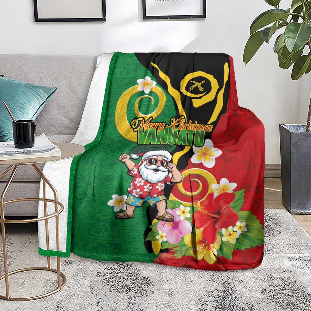 Vanuatu Christmas Blanket Funny Santa with Namele and Boar Tusk Tribal LT03 - Polynesian Pride