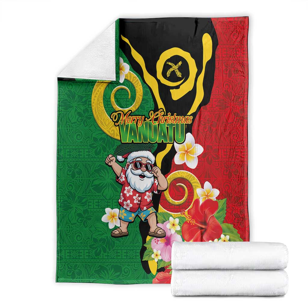 Vanuatu Christmas Blanket Funny Santa with Namele and Boar Tusk Tribal LT03 - Polynesian Pride