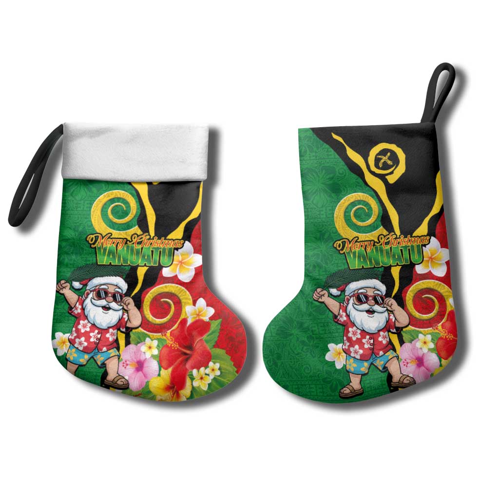 Vanuatu Christmas Stocking Funny Santa with Namele and Boar Tusk Tribal LT03 - Polynesian Pride