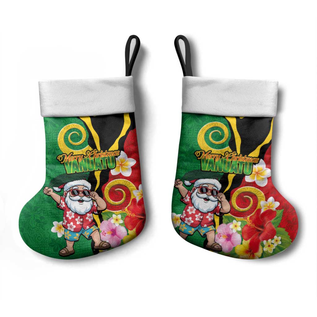 Vanuatu Christmas Stocking Funny Santa with Namele and Boar Tusk Tribal LT03 - Polynesian Pride