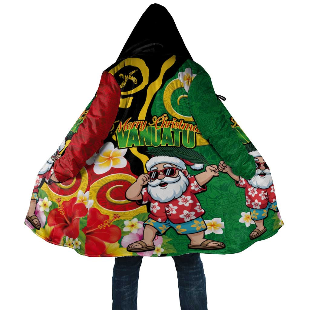 Vanuatu Christmas Cloak Funny Santa with Namele and Boar Tusk Tribal LT03 Unisex Green - Polynesian Pride
