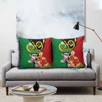 Vanuatu Christmas Pillow Cover Funny Santa with Namele and Boar Tusk Tribal LT03 - Polynesian Pride