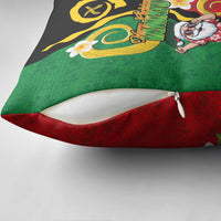 Vanuatu Christmas Pillow Cover Funny Santa with Namele and Boar Tusk Tribal LT03 - Polynesian Pride
