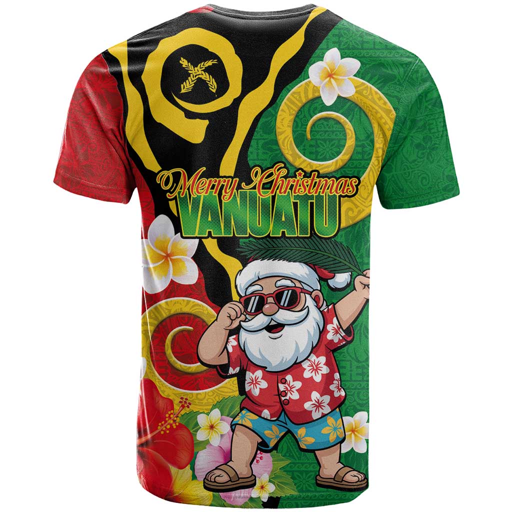 Vanuatu Christmas T Shirt Funny Santa with Namele and Boar Tusk Tribal LT03 - Polynesian Pride