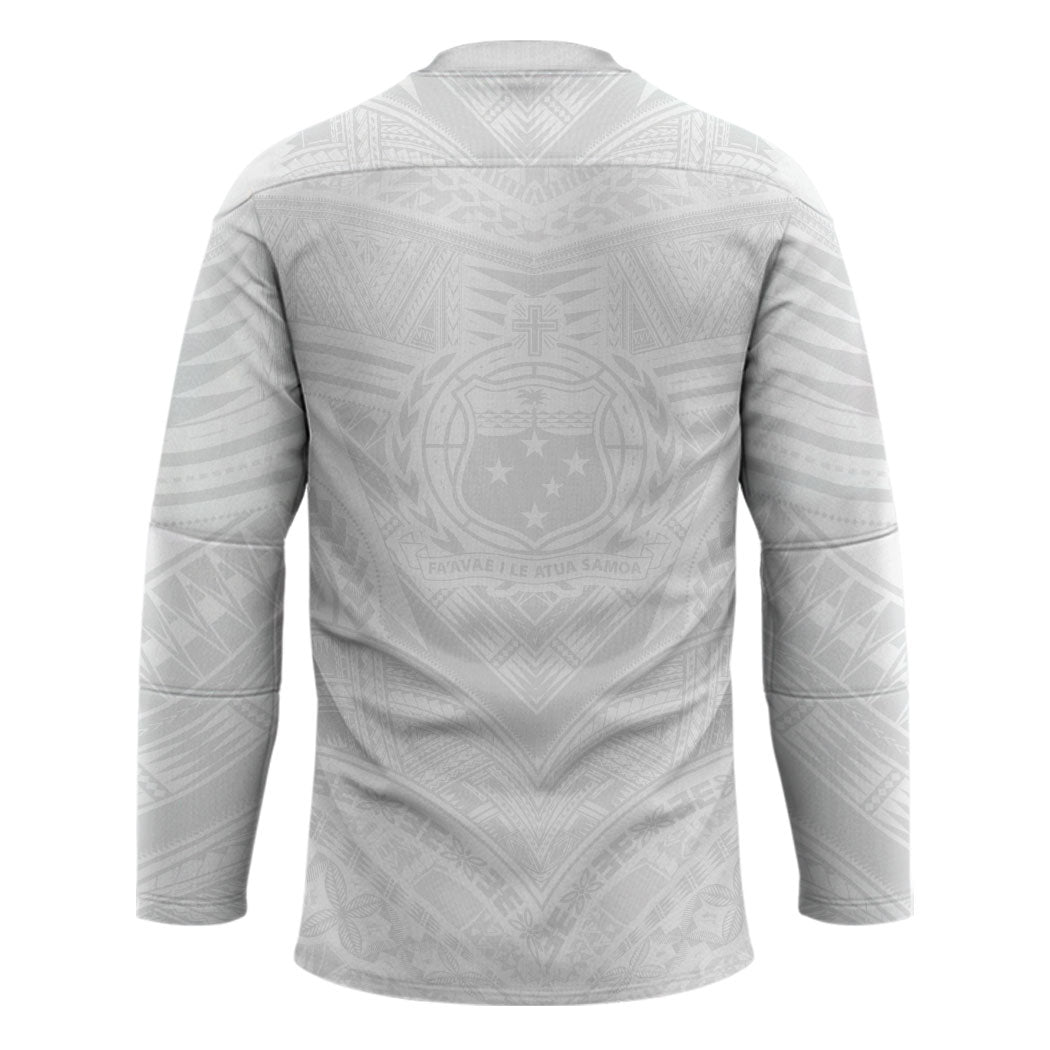 Samoan Lotu a Tamaiti Hockey Jersey Coat of Arms and Polynesian Pattern LT03 - Polynesian Pride