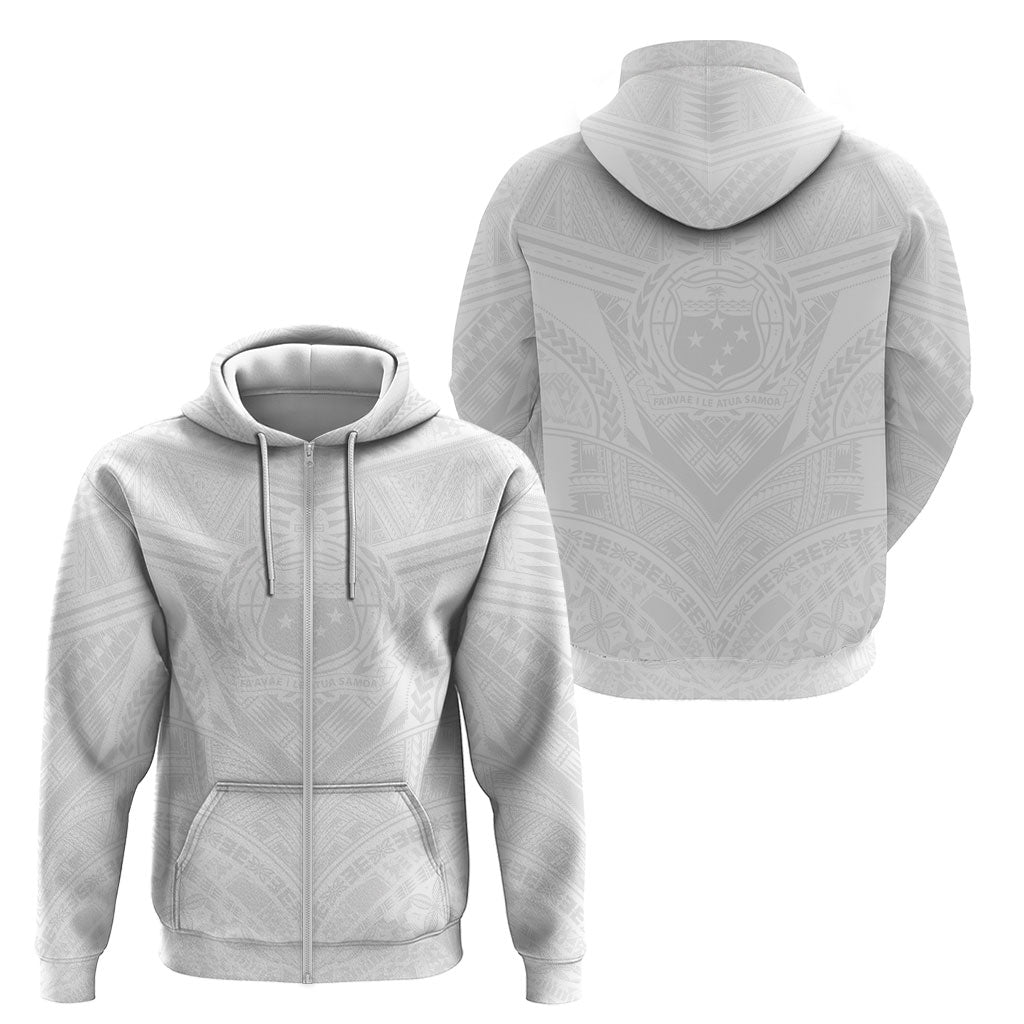 Samoan Lotu a Tamaiti Zip Hoodie Coat of Arms and Polynesian Pattern LT03 - Polynesian Pride